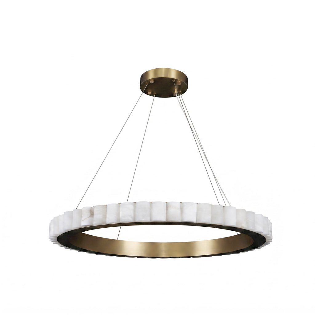 Alabaster Round Chandelier