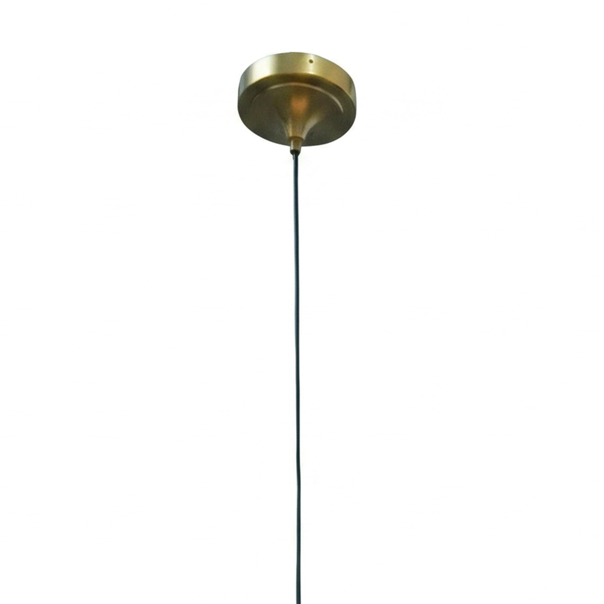Large Industrial Brass Hanging Pendant Light