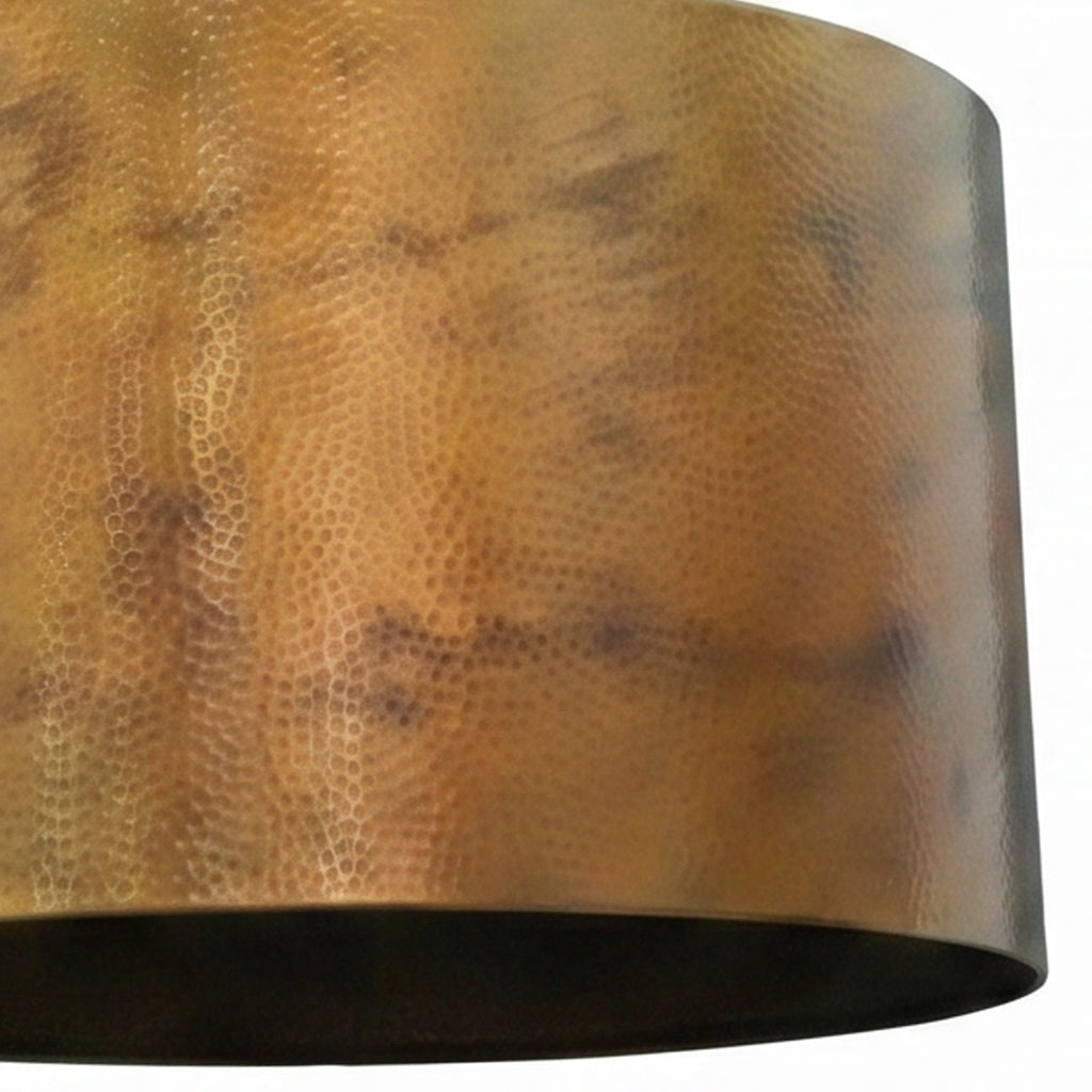 Large Industrial Brass Hanging Pendant Light