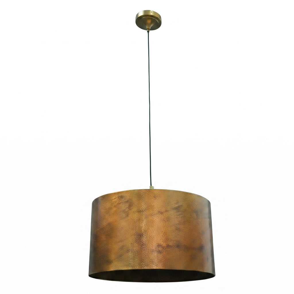 Large Industrial Brass Hanging Pendant Light
