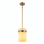 Single Cylinder Marble Pendant Light for Kitchen Island