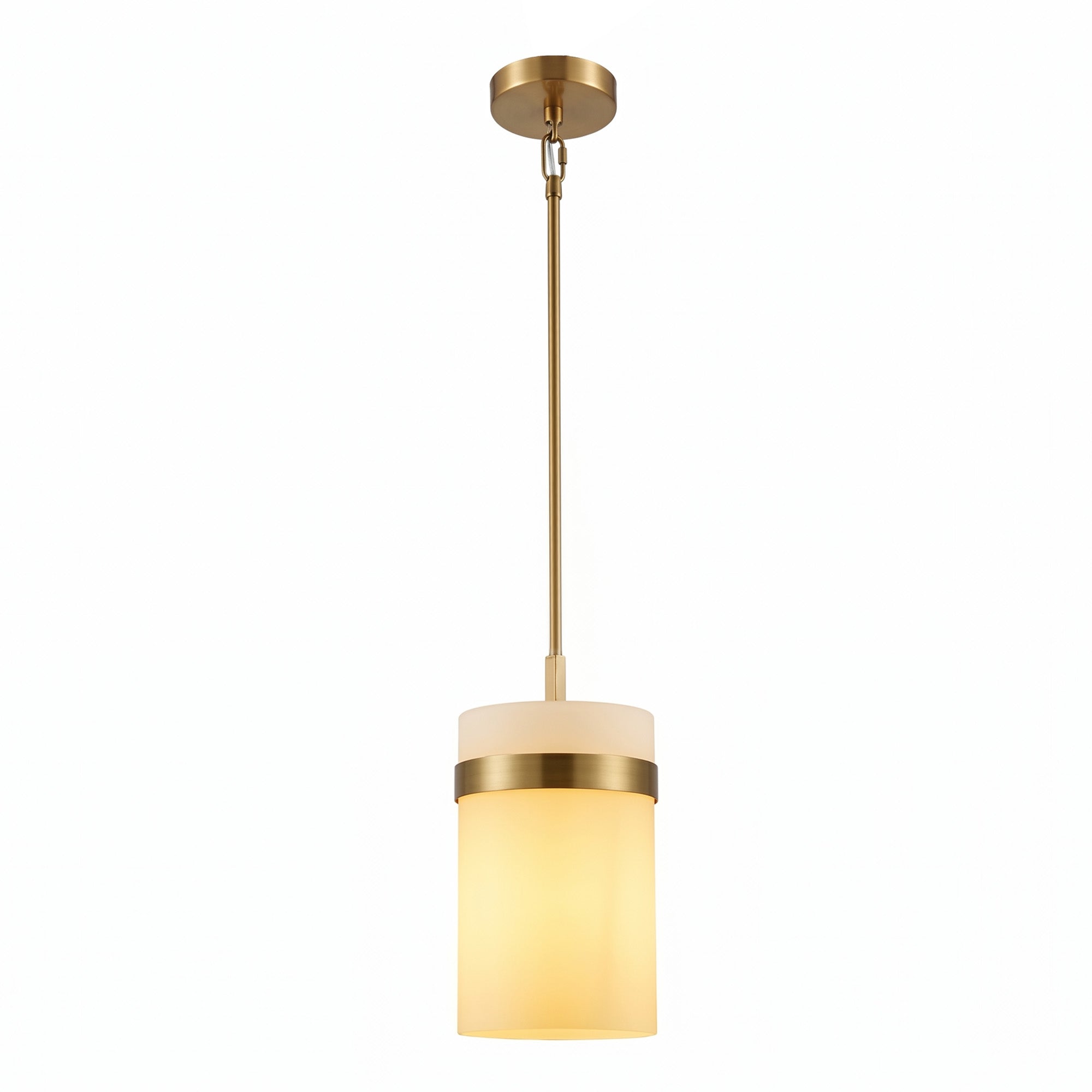 Single Cylinder Marble Pendant Light for Kitchen Island