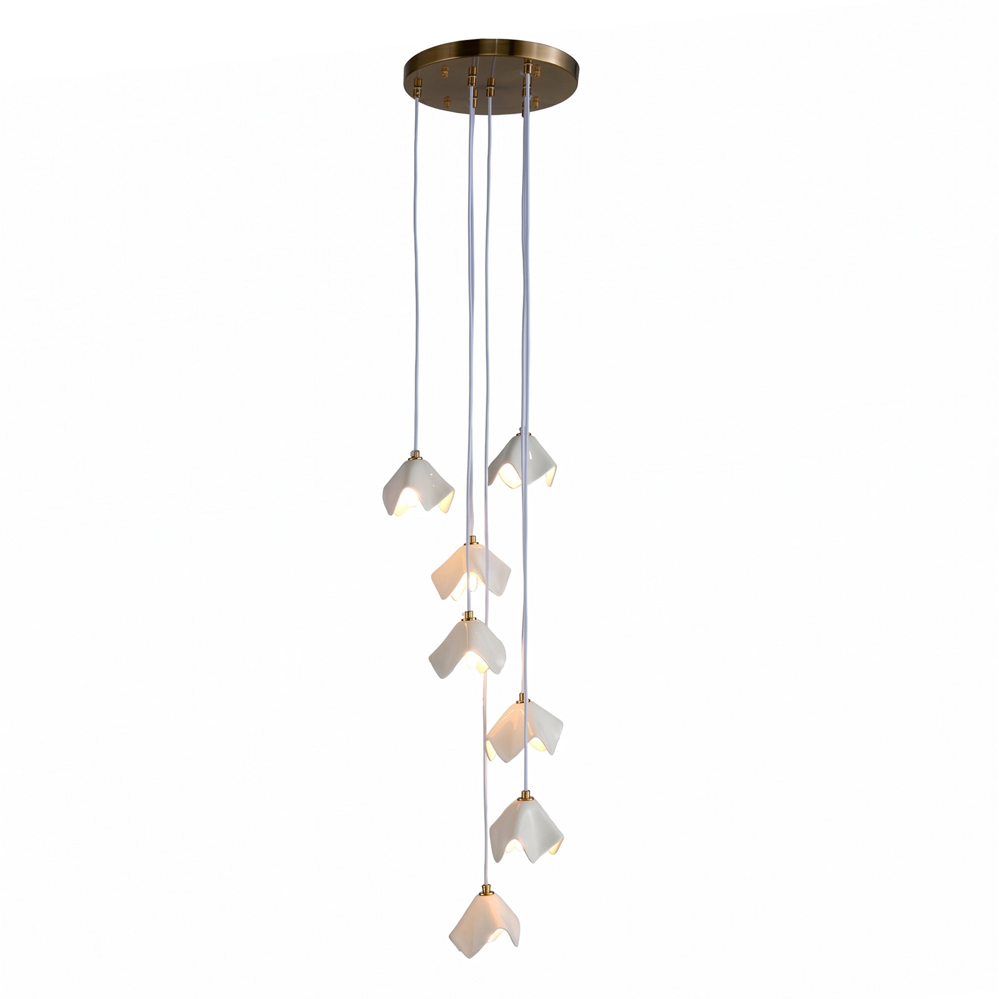 Floral Pendant Chandelier 7-Light