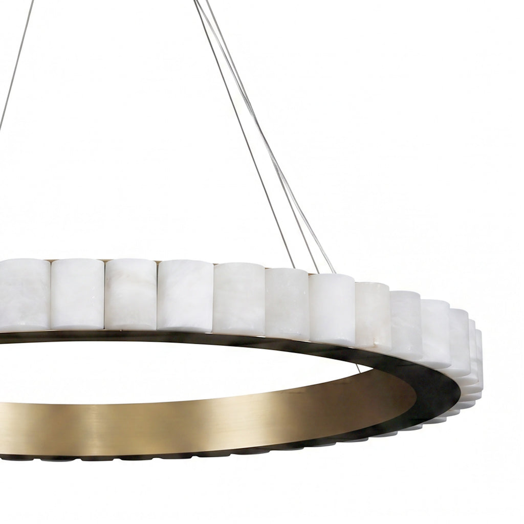 Alabaster Round Chandelier