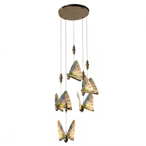 5-Light Butterfly Hanging Pendant Light