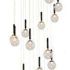 Round Glass Orb Chandelier 18-Light
