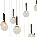 Round Glass Orb Chandelier 18-Light