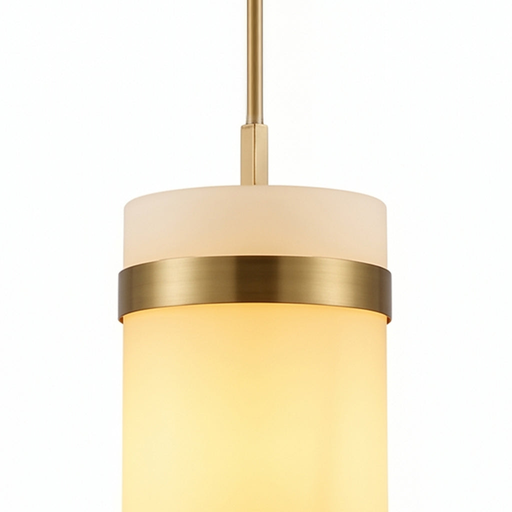 Single Cylinder Marble Pendant Light for Kitchen Island