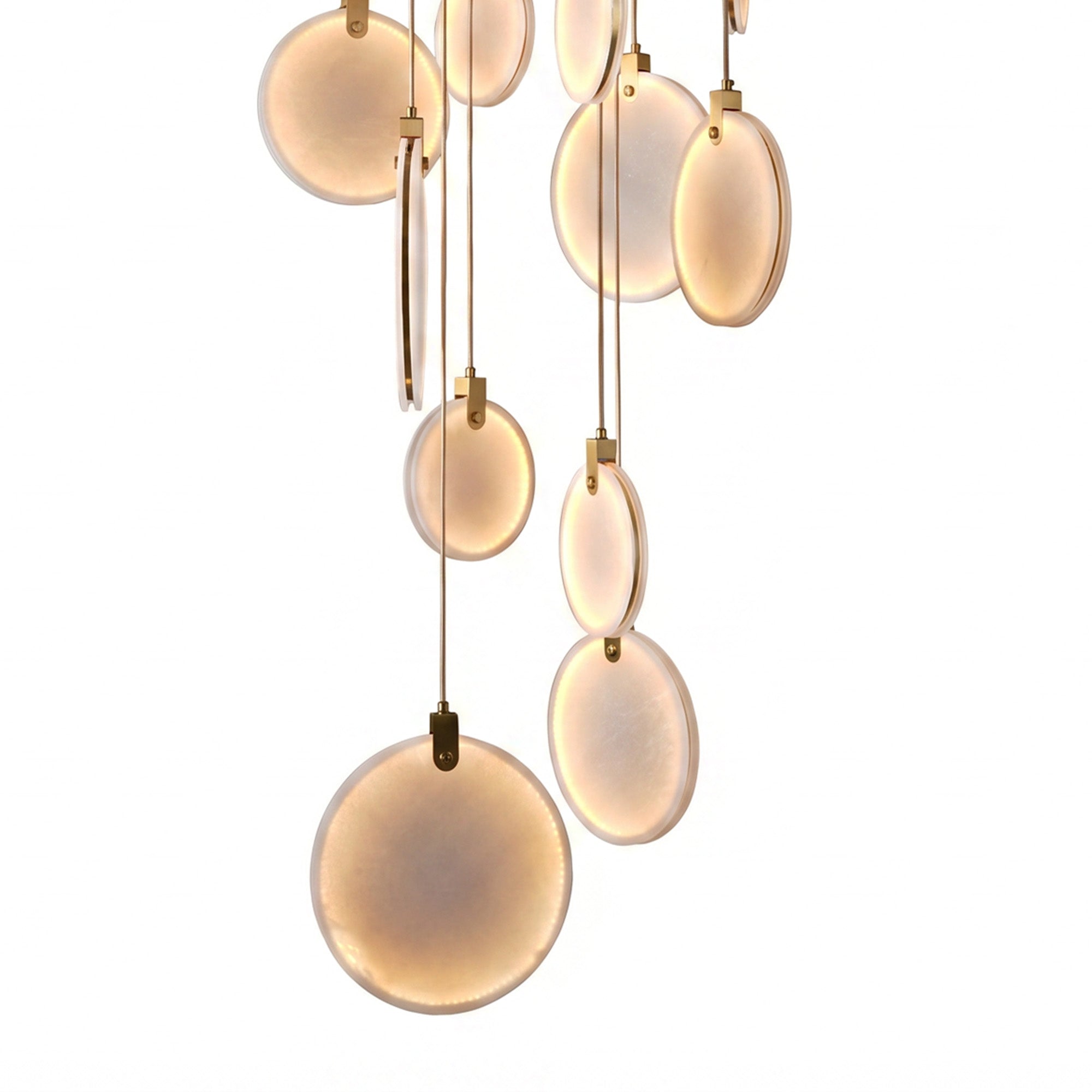 Cascading Marble Pendant Light 12-Tier