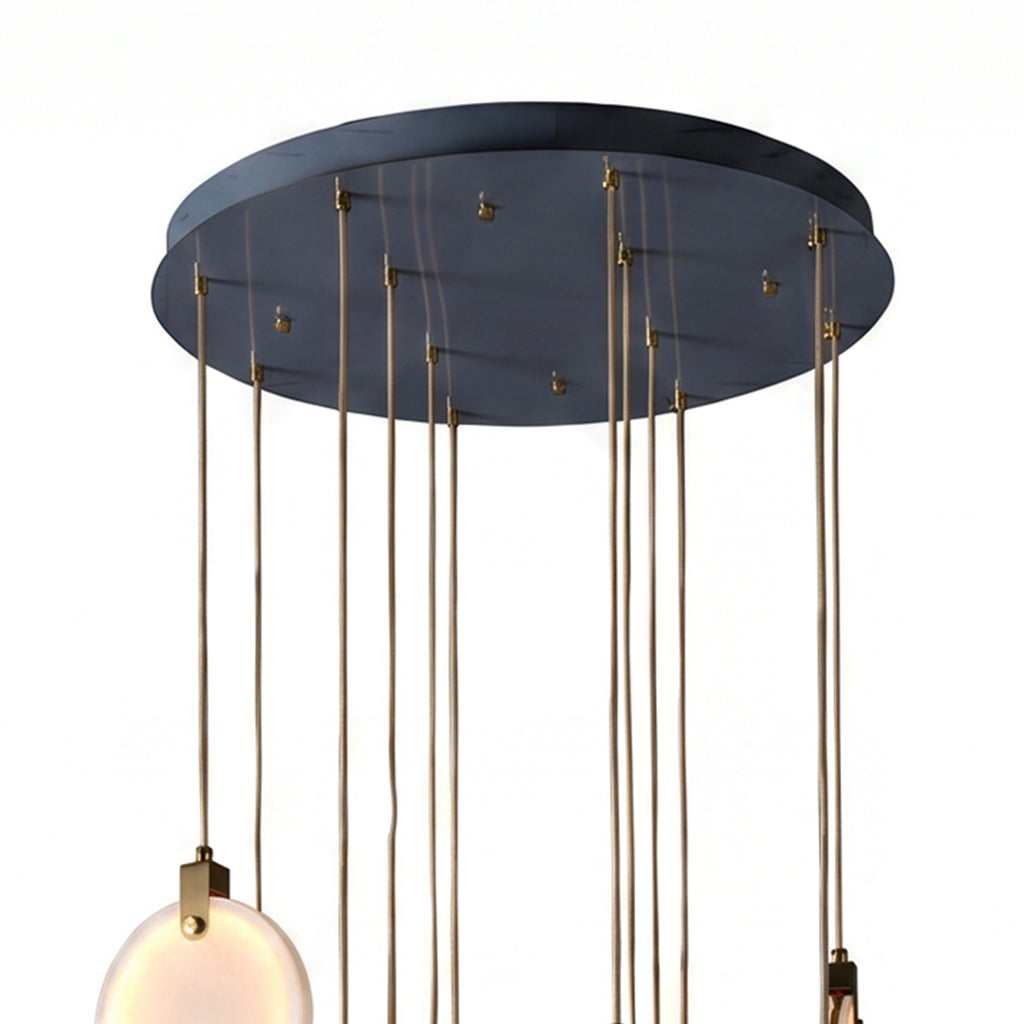 Cascading Marble Pendant Light 12-Tier