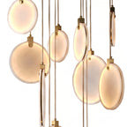 Cascading Marble Pendant Light 12-Tier