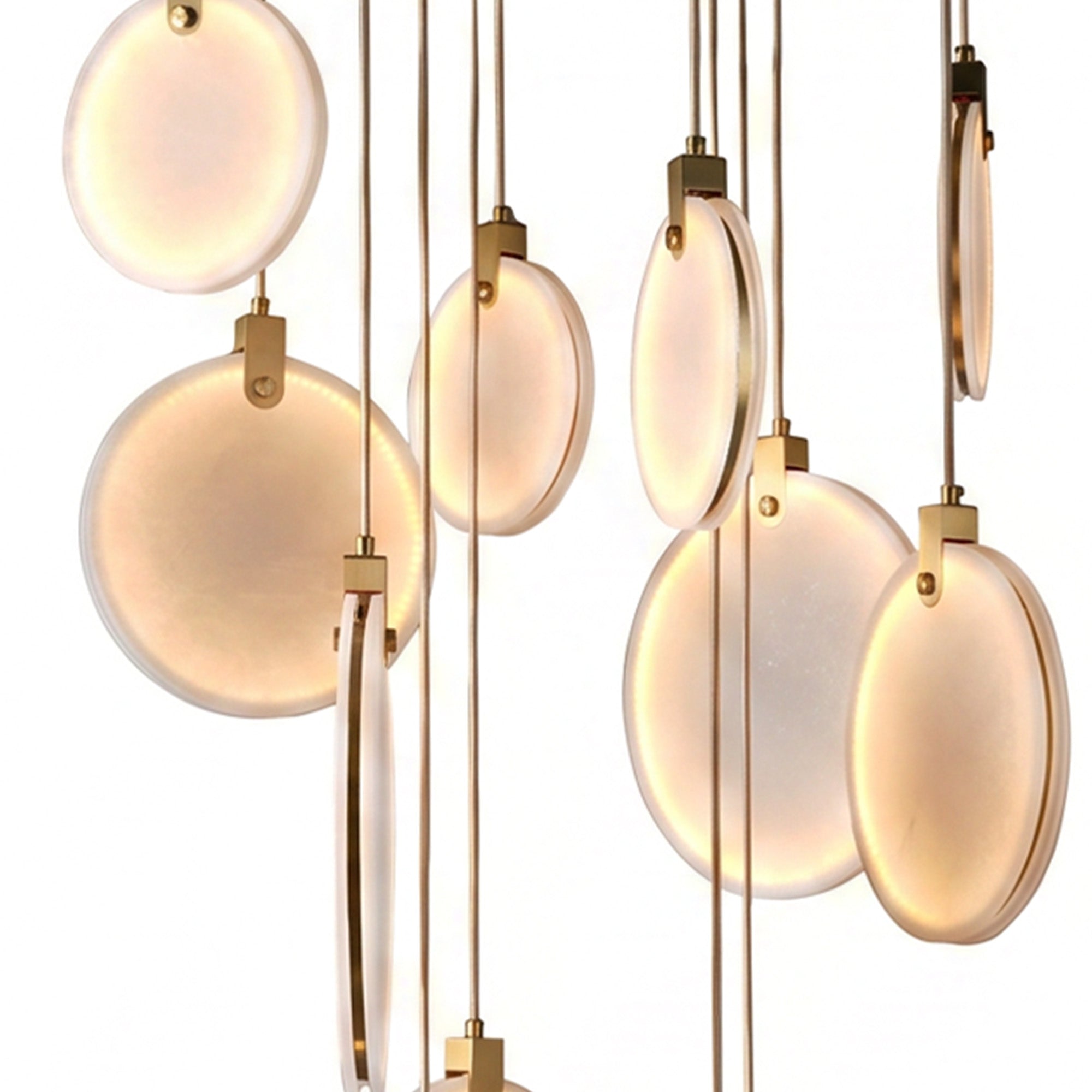 Cascading Marble Pendant Light 12-Tier
