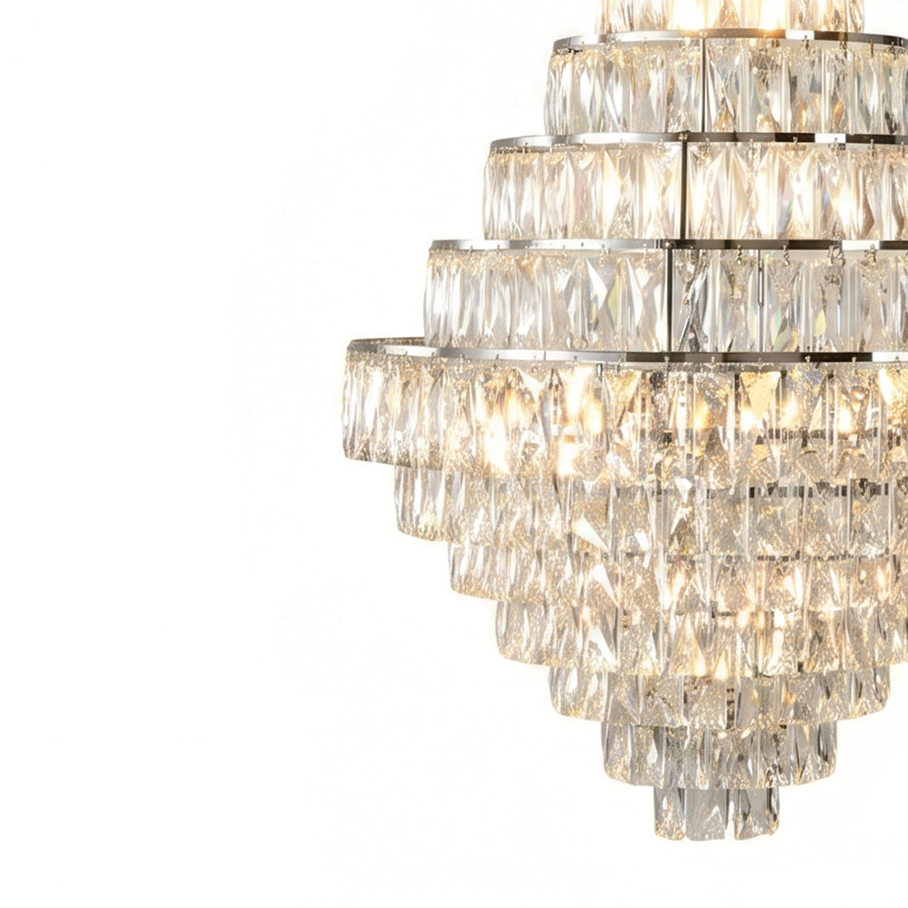 Large Crystal Ceiling Chandelier