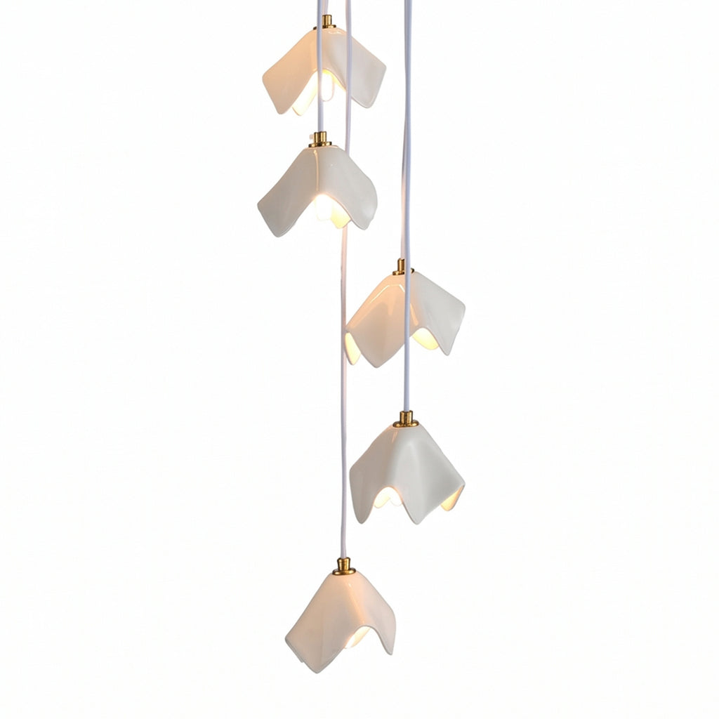 Floral Pendant Chandelier 7-Light