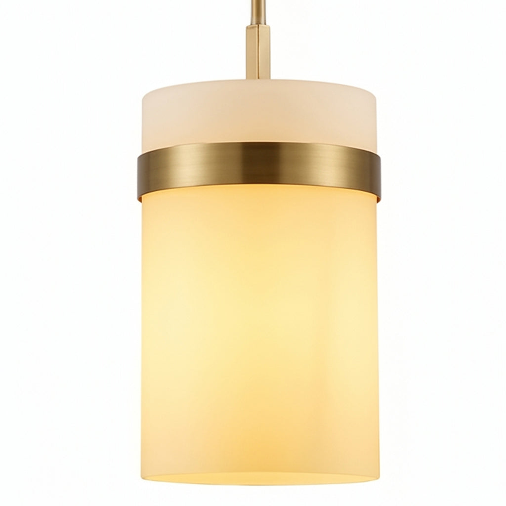 Single Cylinder Marble Pendant Light for Kitchen Island